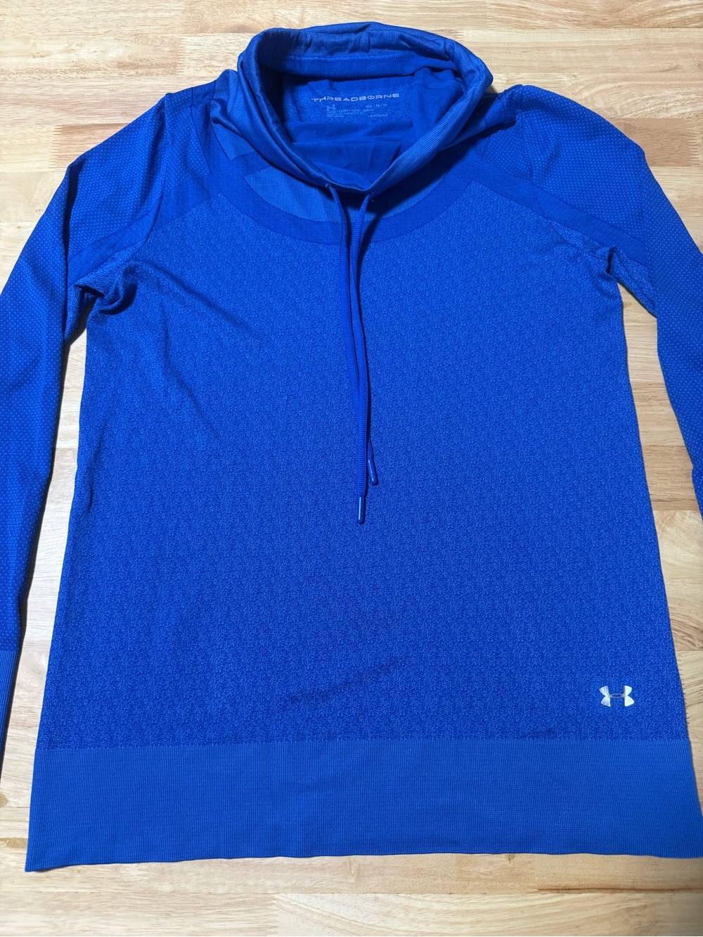 Under Armour Threadborne Women’s Medium Blue Cowl Neck Pullover